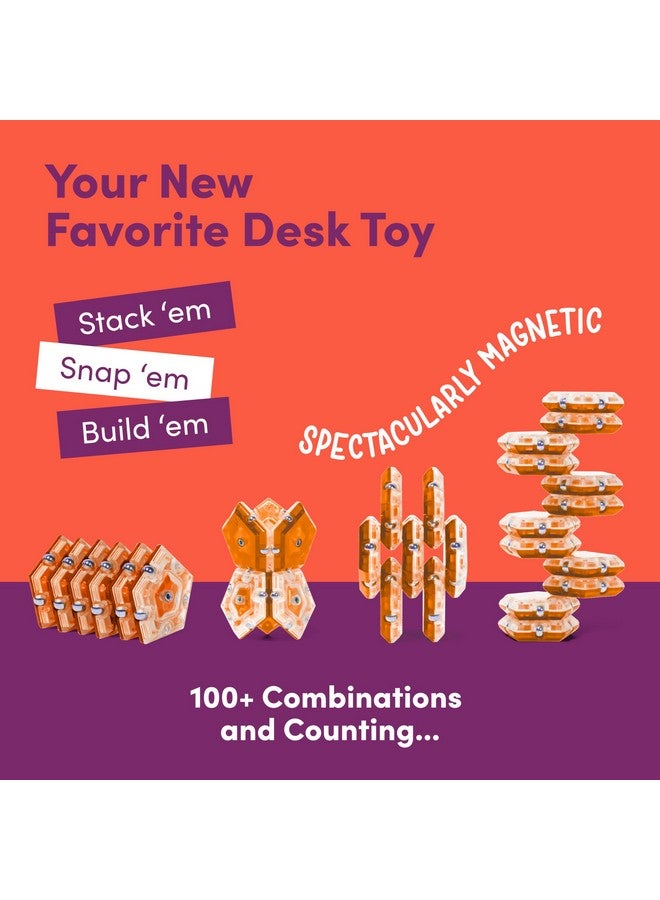 Speks Geode Magnetic Fidget Toy | Sensory Desk Toy for Adults & Teens 14+ | Stress Relief Gift, Easter Basket Stuffer | Sphere, Lava - Image 4