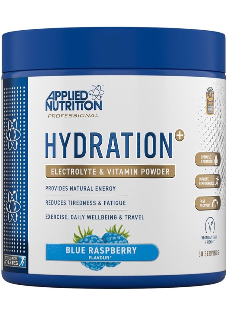 Applied Nutrition Hydration Electrolyte & Vitamin Powder, 240g, Blue Raspberry - Image 1