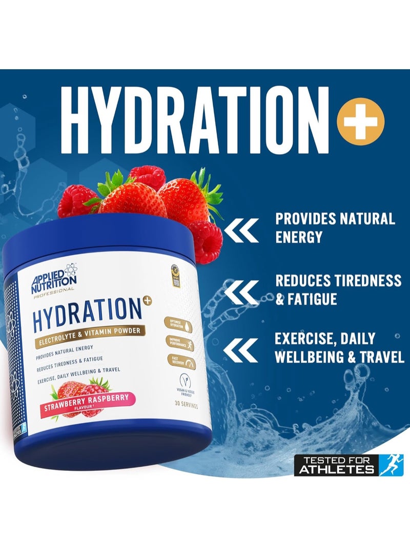 Applied Nutrition Hydration Electrolyte & Vitamin Powder, 240g, Blue Raspberry - Image 2