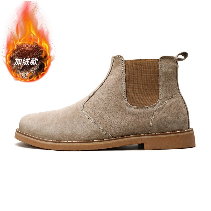 Chelsea Boots Men'S Handsome Plus Size 45 46 Supply Genuine Leather Men'S Boots For British Martin Boots - Image 1