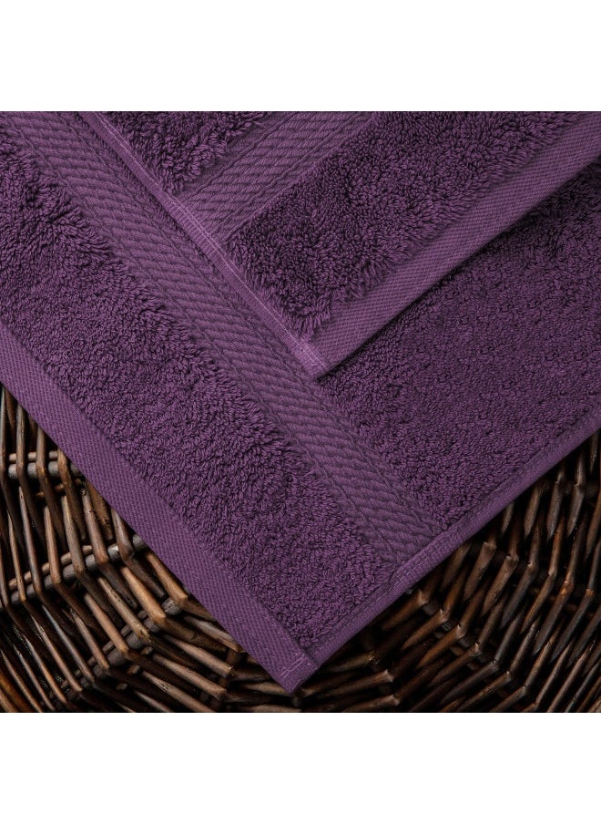 Superior - Egyptian Cotton Pile Bath Towel Set Of 2  Ultra Soft Luxury Towels  Thick Plush Essentials  Absorbent Heavyweight  Guest Bath  Hotel  Spa  Home Bathroom  Shower Basics  Plum - Image 1