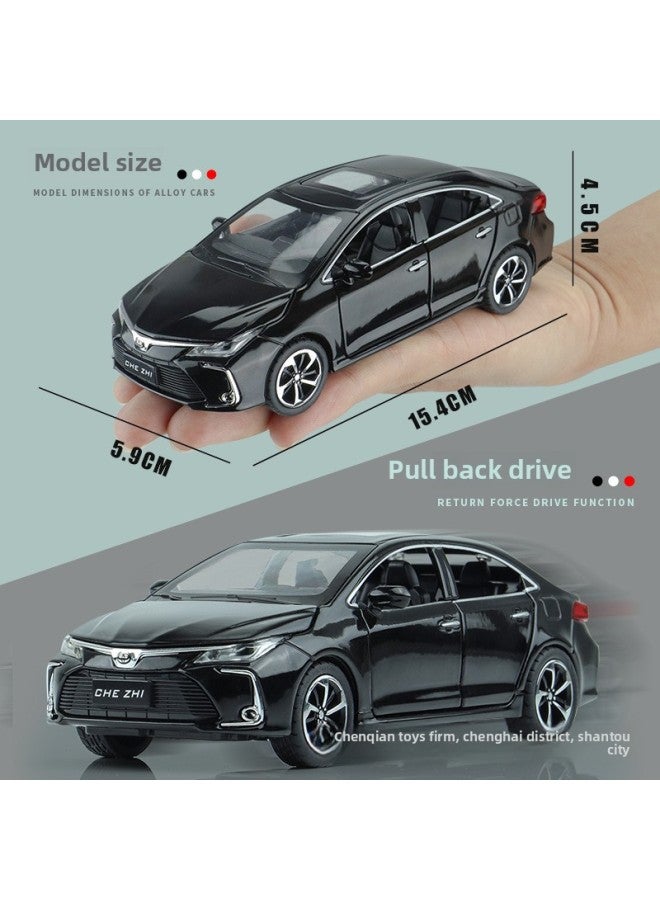 Car To 1:32 Corolla Model Corolla Alloy Three-compartment Car Simulation Car With Base Car Decoration Toy Car-Color:Black 1:32 Corolla Corolla-Box-With Base - Image 5