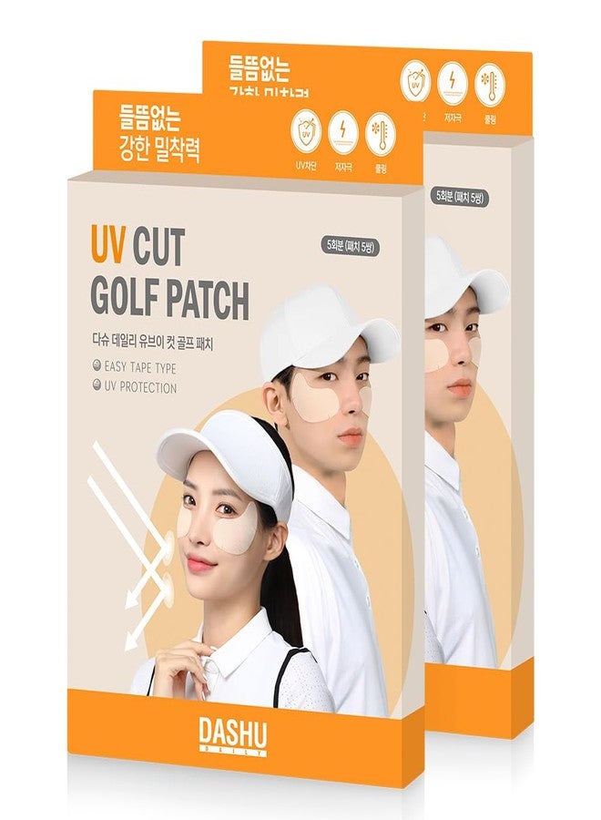 DASHU Daily Sunshield Golf Patch 10 pairs (2 Bundle Pack) Korean Skin Care Easy Peel Off Cooling Gel Patches | Age Defying Sun Shield Peptide Patch - Image 1
