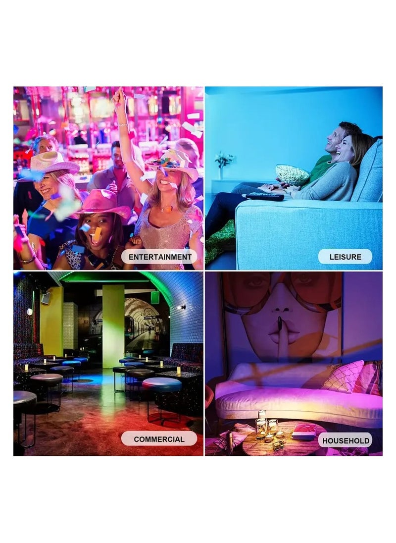 Vitacelli 1/2/4pcs Smart 16-Color Household Light Bulb With Remote Control, E27 220V 10W RGB LED Bulb, 16-Color Options, Colorful Dimmable Floodlight Bulb Suitable For Home Decoration, Atmosphere Gathering, Bedroom, And Home Use  - Image 3