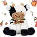 Hopearl Adorable Christmas Plush Cow Toy Floppy Dairy Cattle Soft Stuffed Animal Cute Xmas Gifts for Boys Girls Kids Toddlers 9 - Image 2