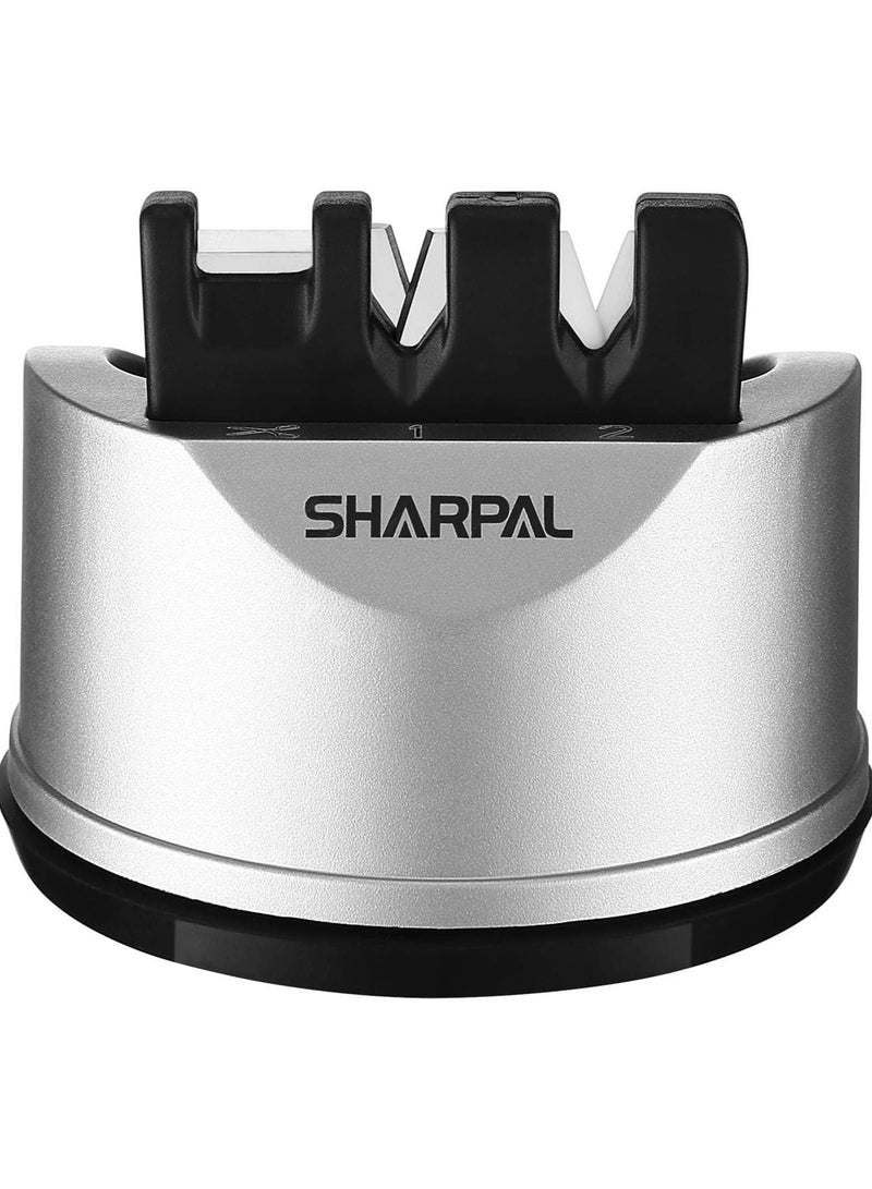 عام م sharpen 191H جيب مطبخ الشيف وحامل السكاكين والمقصات، أداة شحذ السكاكين المكونة من ثلاث مراحل تساعد على إصلاح واستعادة الشفرات للسكاكين المستقيمة والمسننة. - Image 1