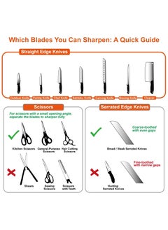 General 191H Pocket Kitchen Chef Knife and Scissors Sharpener for Straight and Serrated Knives, 3-Stage Knife Sharpening Tool Helps Repair and Restore Blades  - Image 3