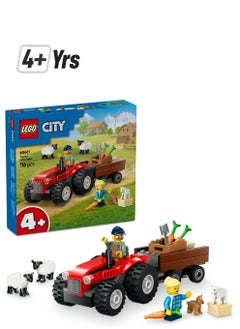 LEGO LEGO City Red Farm Tractor with Trailer & Sheep 60461 Building Set (116 Pieces)  - Image 1