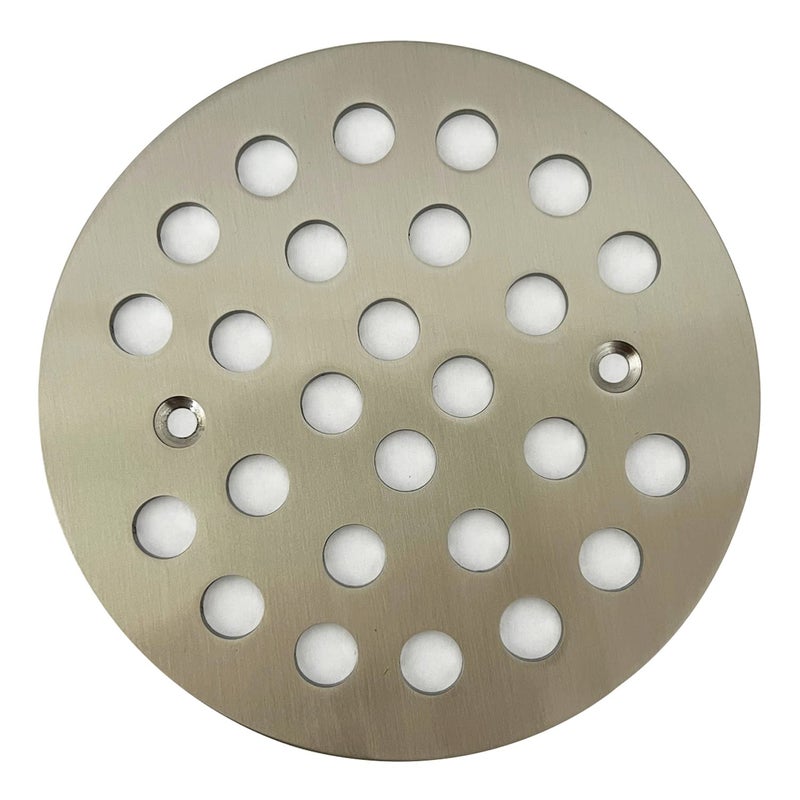 DEOKXZ 4-1/4 Inch Screw-in Round Shower Drain Cover Replacement Floor Filter, with Screws (Matt Black) - Image 1