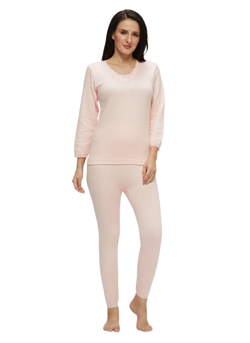 BYC WOMEN'S INNER FULL BODY THERMAL SET - PEACH