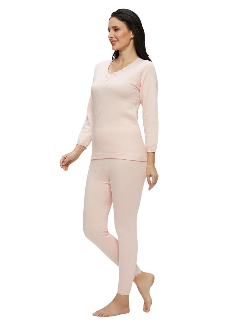 BYC WOMEN'S INNER FULL BODY THERMAL SET - PEACH