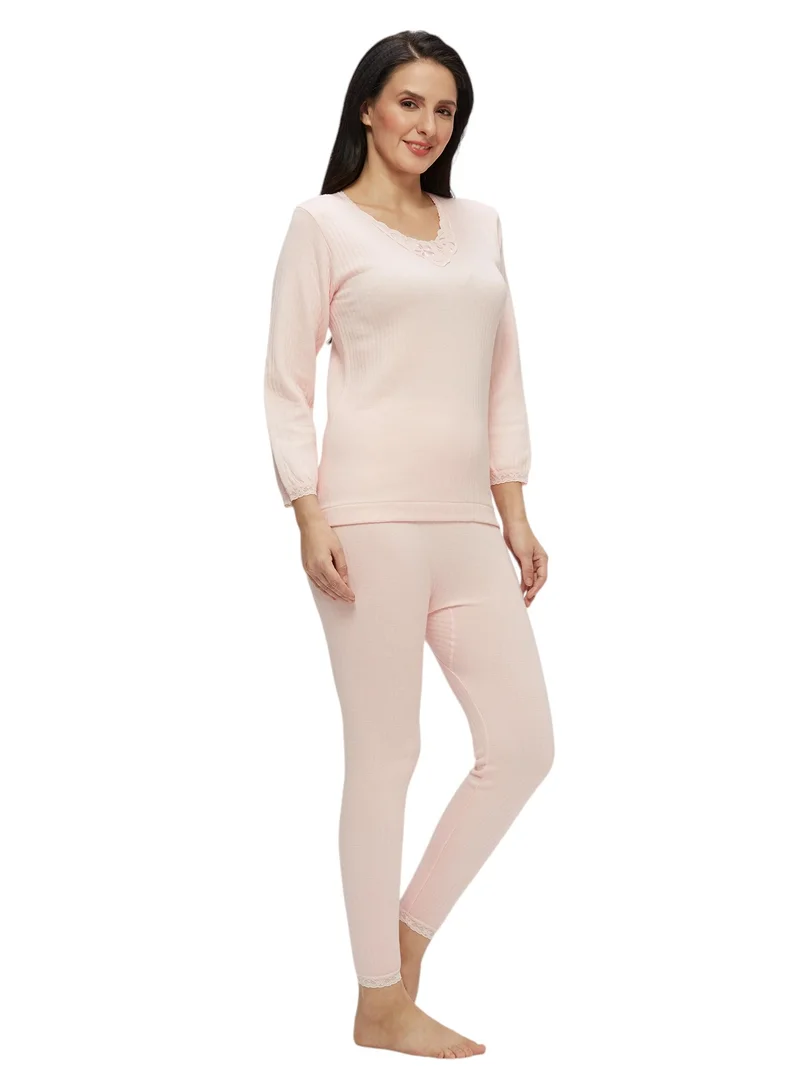 BYC WOMEN'S INNER FULL BODY THERMAL SET - PEACH