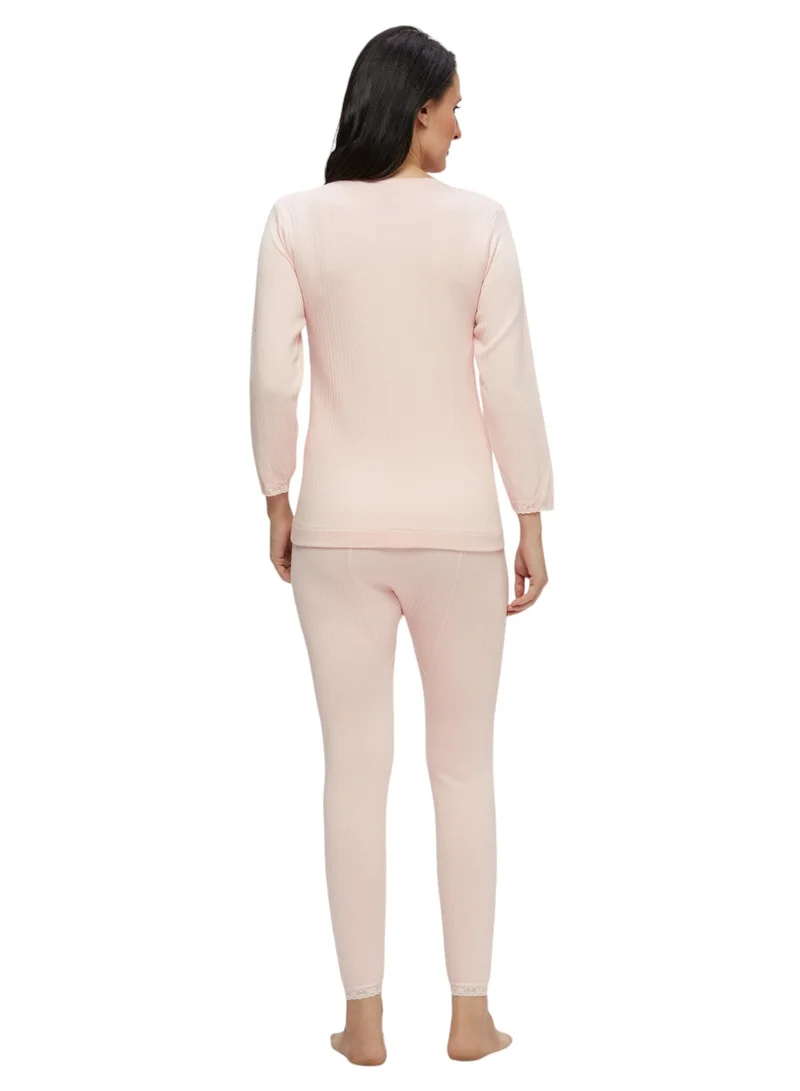 BYC WOMEN'S INNER FULL BODY THERMAL SET - PEACH
