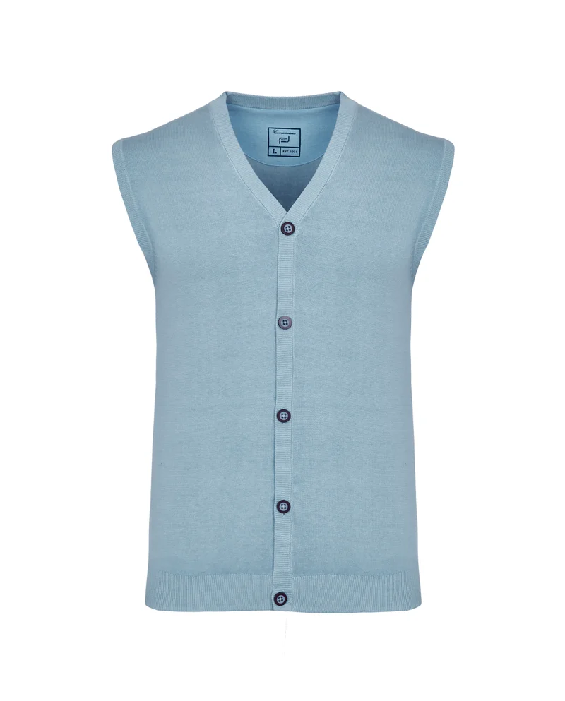 Camicissima FANCY GILET COTTON FANCY VEST WITH BUTTONS
