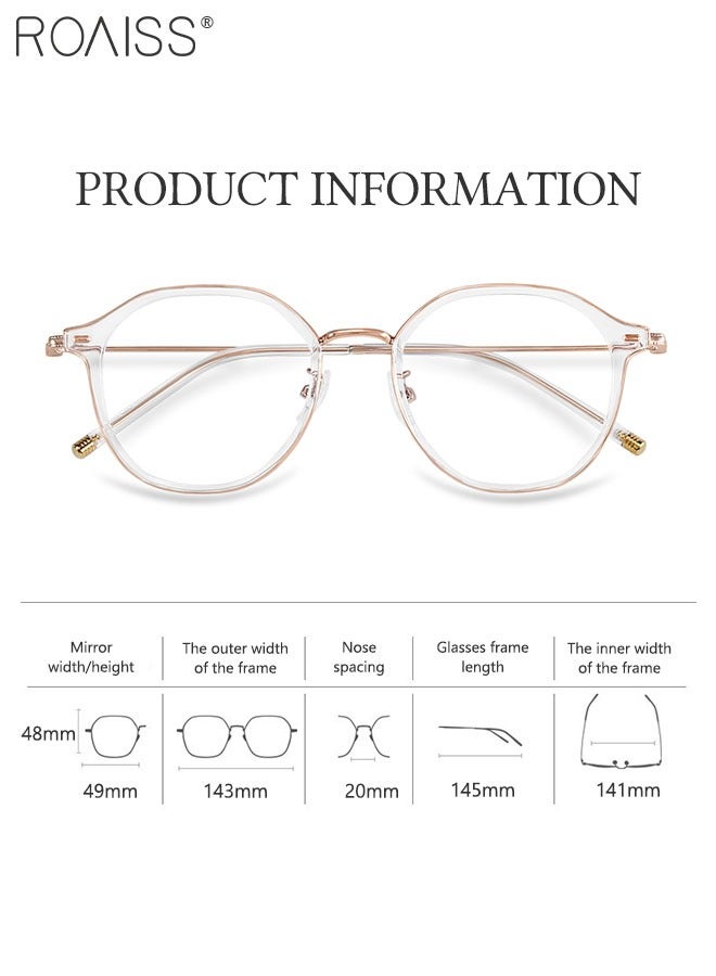 roaiss Blue Light Blocking Glasses Blue Light Filter Computer Reading Gaming TV Phones Round Eyeglasses Fashion Anti Eyestrain Headache Eyewear for Women Men  - Image 4