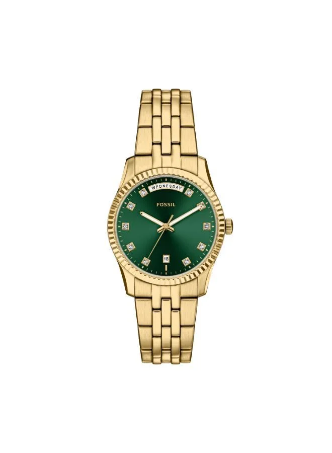 FOSSIL ES5460 Analog Watch with Gold Plated Metal Bracelet