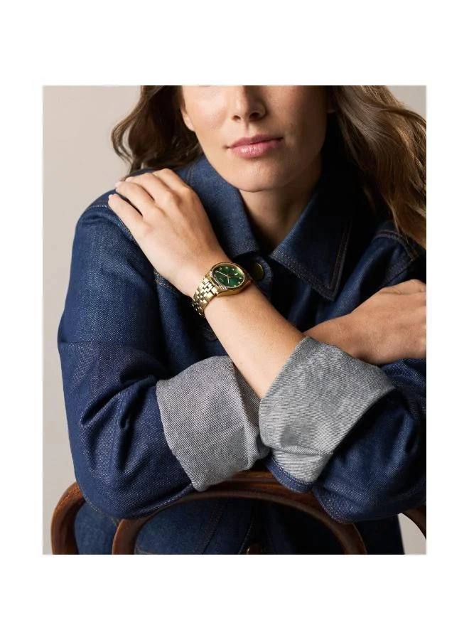 Fossil Scarlette Analog Watch with Gold Plated Metal Bracelet
