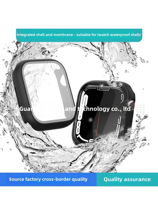 مناسب لساعة Apple Watch S10/9/8/7/6، غلاف واقٍ مقاوم للماء، غلاف مقوى مدمج، iwatch ultra-اللون: لون النجمة الأصلي (الفيلم العاري) - حجم المظهر: 44 مم (الجيل 4/5/6/se/se2) - Image 2