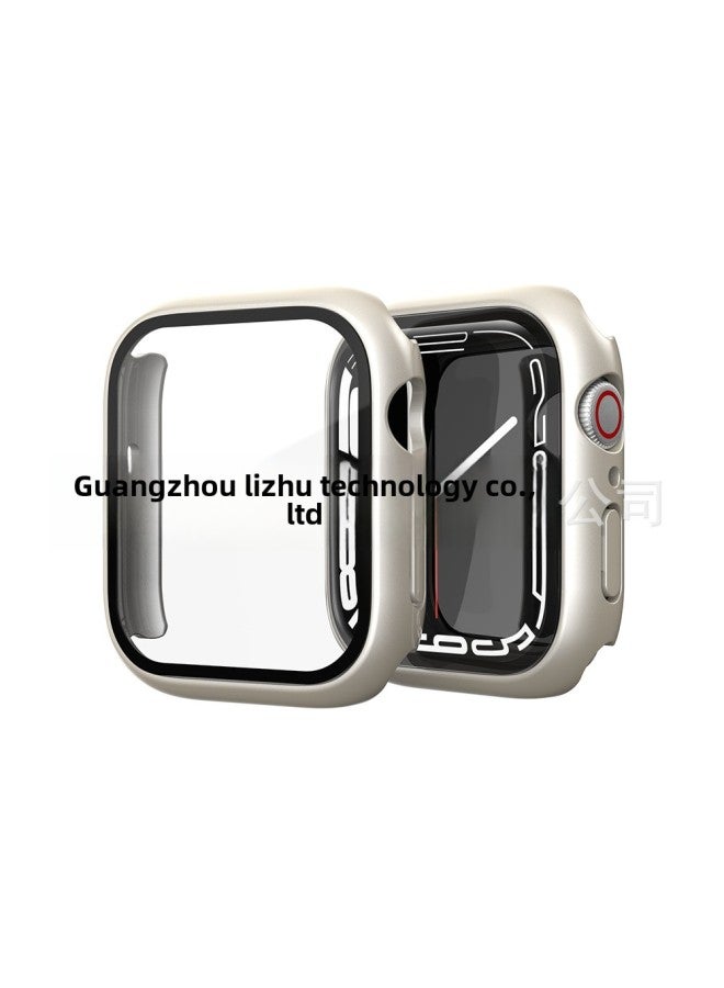 مناسب لساعة Apple Watch S10/9/8/7/6، غلاف واقٍ مقاوم للماء، غلاف مقوى مدمج، iwatch ultra-اللون: لون النجمة الأصلي (الفيلم العاري) - حجم المظهر: 44 مم (الجيل 4/5/6/se/se2) - Image 1