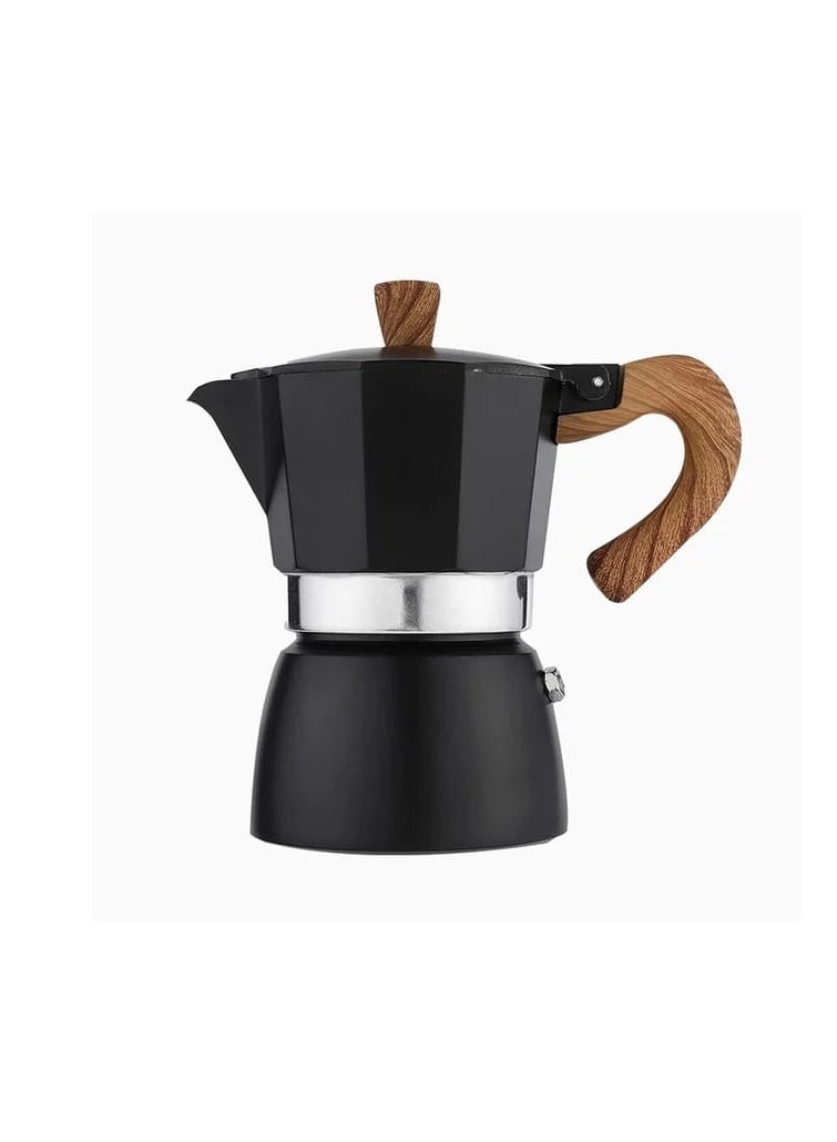 Laying Stovetop Espresso and Moka Maker (3 Cups), Leak Proof, Perfect for Authentic Cuban and Italian Espresso (Black)  - Image 1
