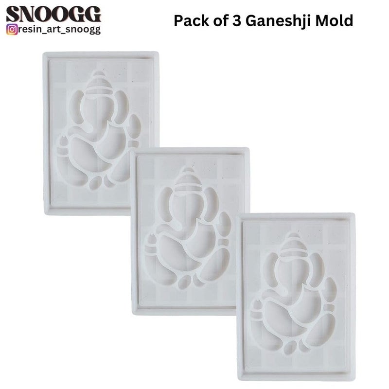 SNOOGG Pack of 33 Piece of Ganeshi Mould Epoxy Resin Casting Moulds for Making and DY Home Decoration Resin Art Ganesh Frame Wall Decoration and More - Image 2
