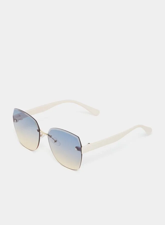 Styli Haxagon Rimless Sunglasses with Nose Pad
