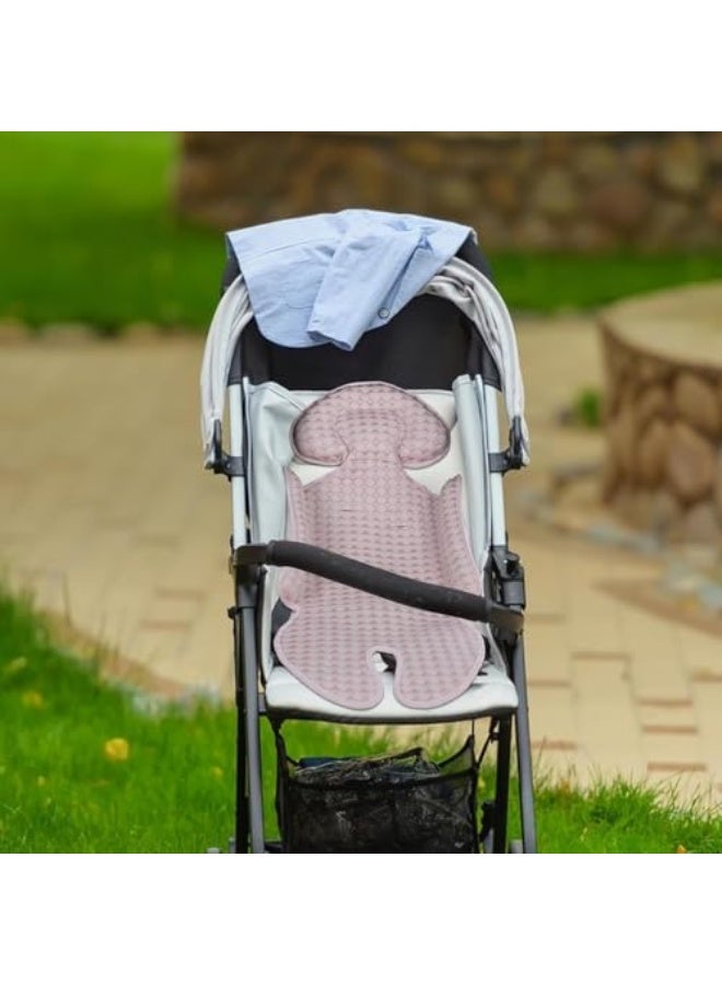 Baby Stroller Seat Pad, Breathable Stroller Gel Cooling Pad, Summer Chair Ice Cushion Baby Car Seat for Keeping Baby Cool, Summers Stroller Coolings Pads (pink) - Image 2