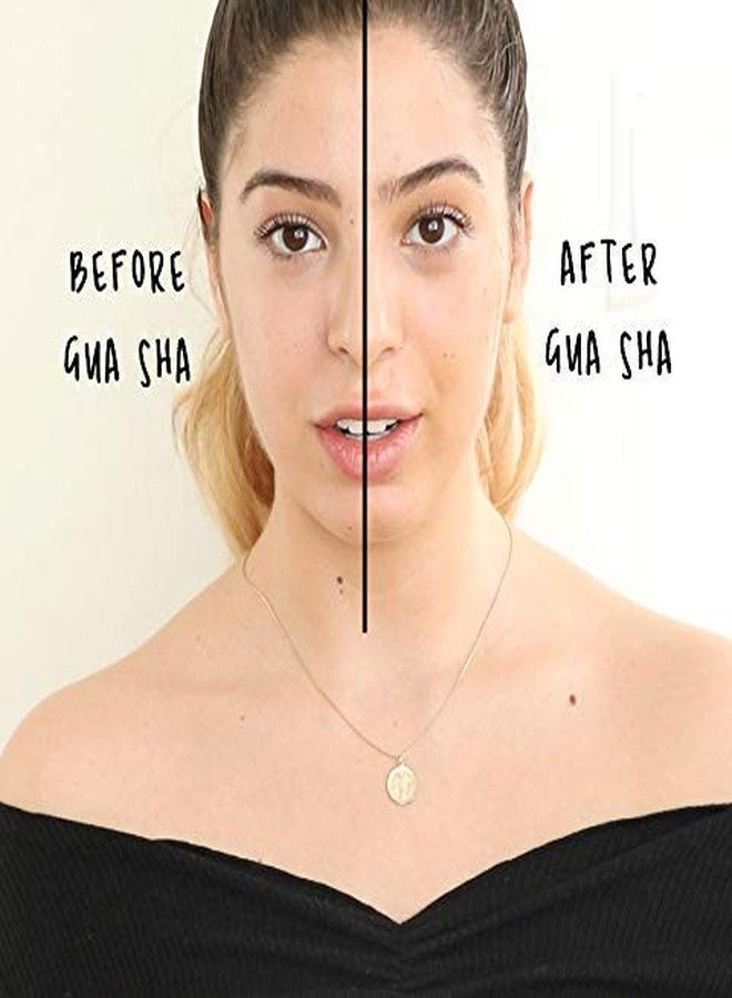 Getmecraft Gua Sha Tool, Nature Jade Stone Guasha Massage Tool for Scraping Facial and SPA Acupuncture Therapy - Heart Shape Jade Trigger Point Treatment on Face - Image 3
