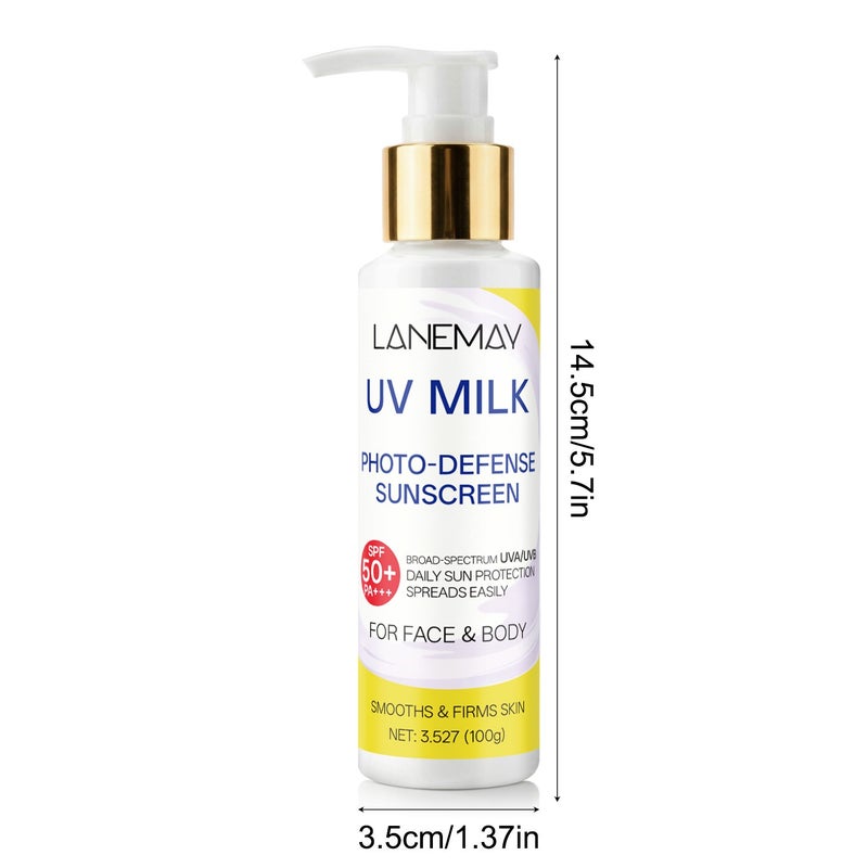 LANEMAY UV MILK Sun Protection Lotion 100g SPF50+ PA+++ Suitable for Face and Body - Image 5
