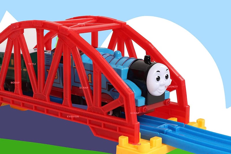 EYESIGN Store Kids Toy Train Emits Real Light Sound Track Set Battery Operated (Big Thomas) - Image 2