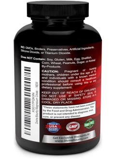 Divine Bounty Divine Bounty Pure Magnesium Citrate Capsules - 1300mg Magnesium Supplement with Elemental Magnesium - 120 Vegetarian Capsules  - Image 3