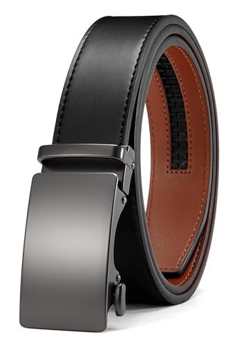CHAOREN Mens Belt - Mens Ratchet Belt Leather 1 3/8" for Dress Pant - Micro Adjustable Belt Fit Everywhere - Image 1