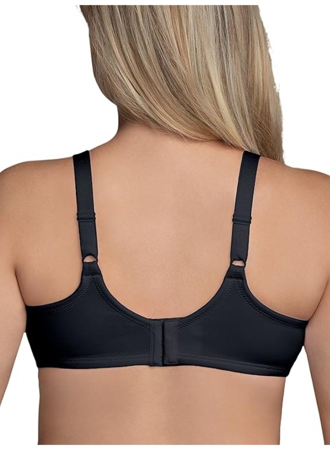Vanity Fair Women's Full Figure Beauty Back Smoothing Bra, 4 Way Stretch Fabric, Lightly Lined Cups up to H  Underwire - Black - Image 3