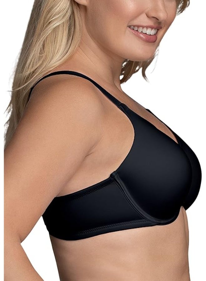 Vanity Fair Women's Full Figure Beauty Back Smoothing Bra, 4 Way Stretch Fabric, Lightly Lined Cups up to H  Underwire - Black - Image 2
