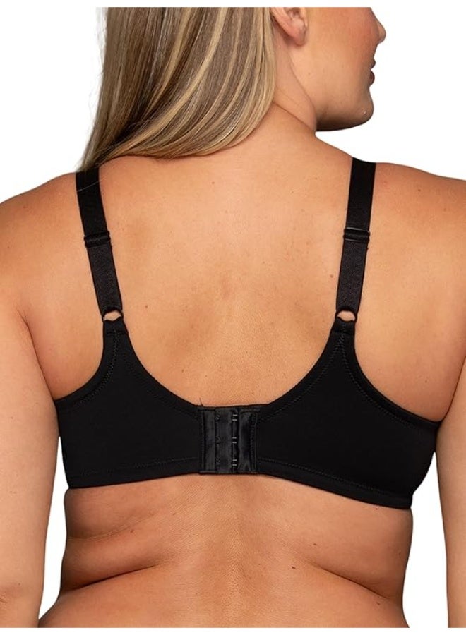 Vanity Fair Women's Full Figure Beauty Back Smoothing Bra, 4 Way Stretch Fabric, Lightly Lined Cups up to H  Underwire - Black - Image 5