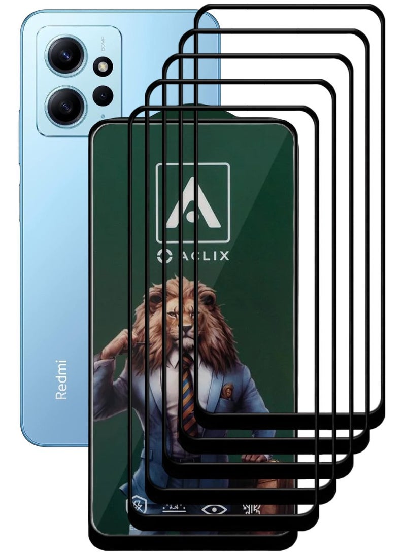 ACLIX 5 Pieces Antistatic ESD Dustproof Premium Quality High Definition Tempered Glass Screen Protector Designed For Xiaomi Redmi Note 12 4G - Image 1