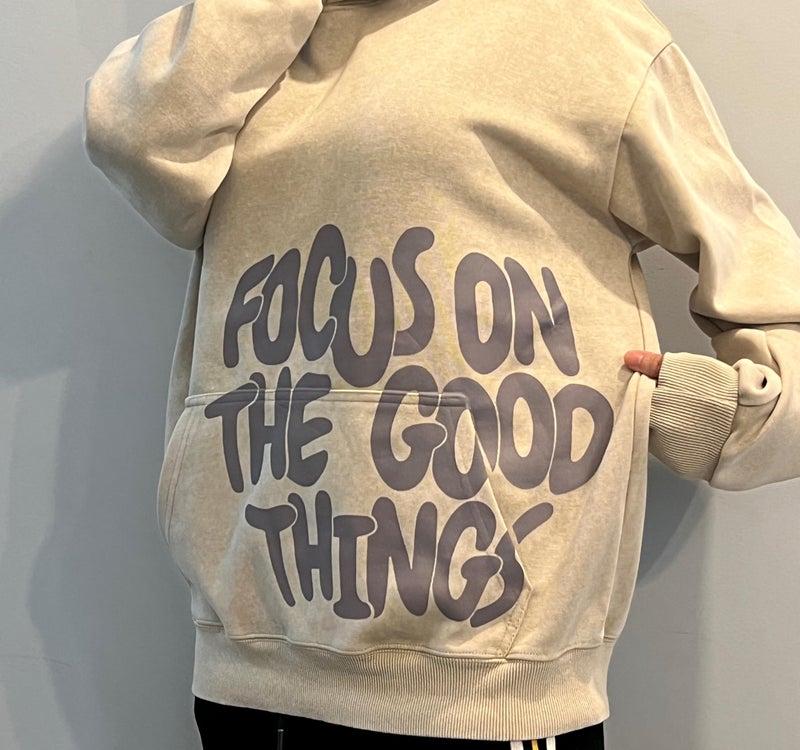 OATSBAS Men's Y2K Letter Print Hoodie Acid Wash Oversize Vintage Hoodies Hip-Hop Baggy Gothic Pullover Sweatshirt (Beige,Large) - Image 5