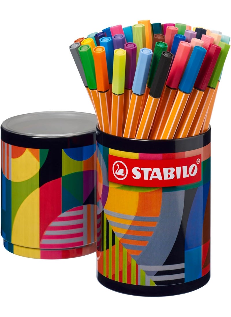 STABILO STABILO Fineliner point 88  ARTY  Tin of 45  Assorted Colors  - Image 1
