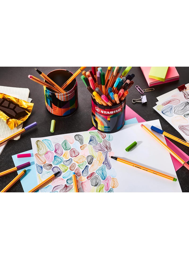 STABILO STABILO Fineliner point 88  ARTY  Tin of 45  Assorted Colors  - Image 4