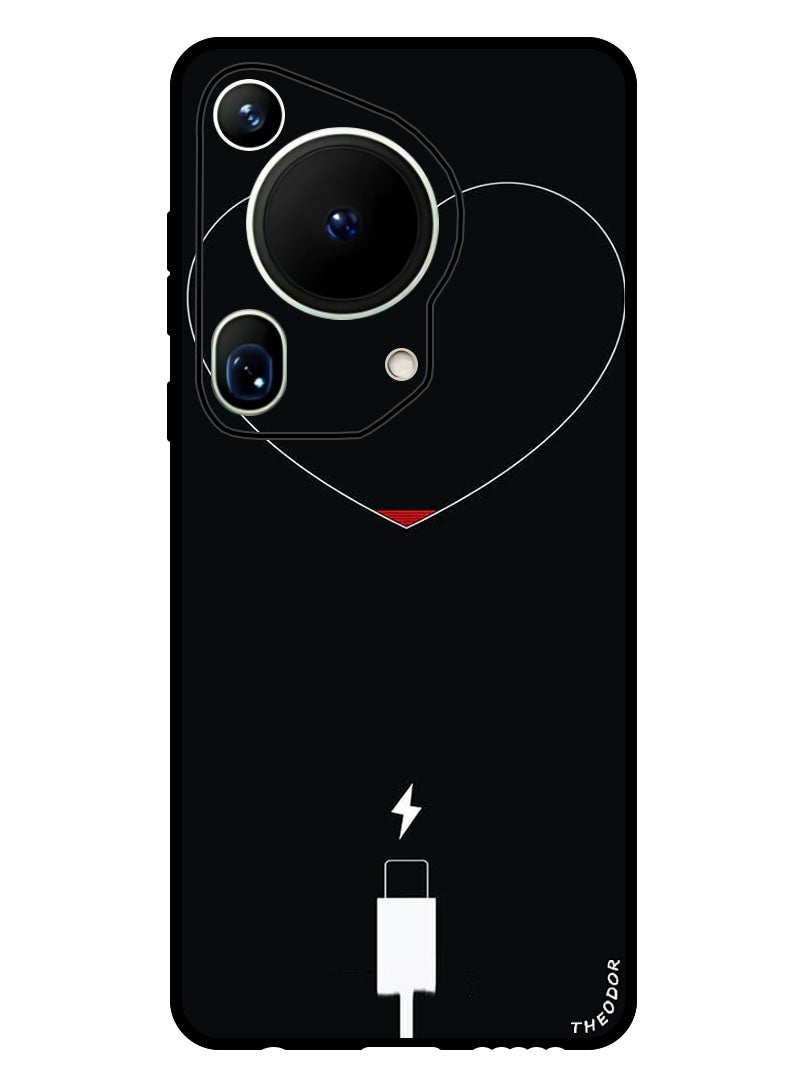 Theodor Protective Case Anti Scratch Shock Proof Bumper Cover For Huawei Pura 70 Ultra Heart Battery Low - Image 1