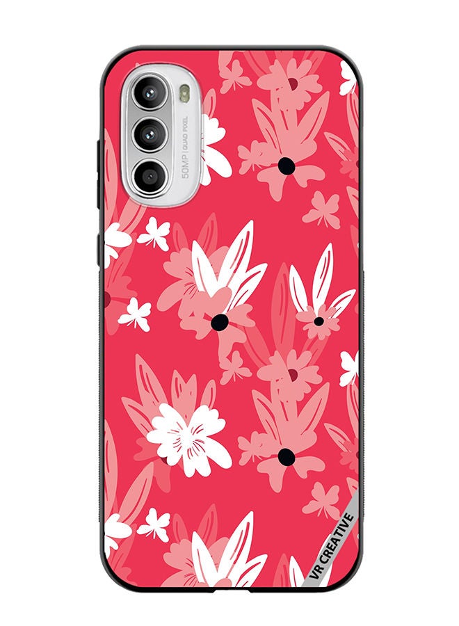 VR CREATIVE Protective Case Cover For Motorola Moto G82 Floral Pattern Based On Traditional Folk Art Ornaments Design Multicolour - Image 1