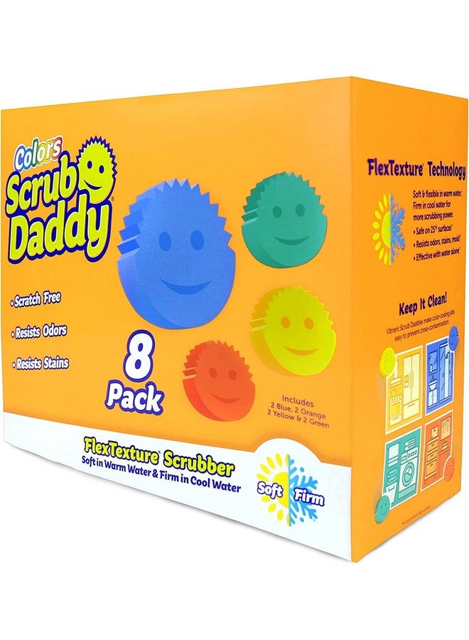 Scrub Daddy Sponges Set - Variety Colors - Scratch-Free Multipurpose Dish Sponge - BPA Free & Made with Polymer Foam - Stain & Odor Resistant Kitchen Sponge (8 Count) - Image 1