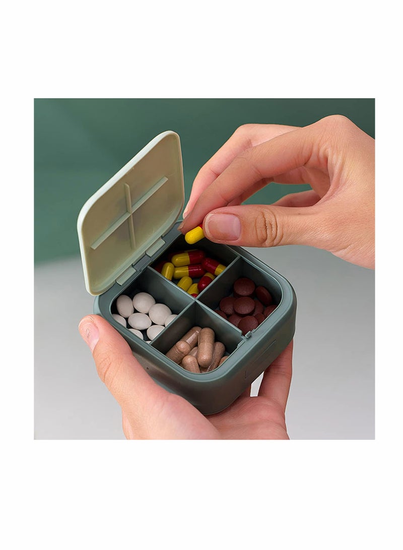 Small Pill Case Cute Pill Box Travel Daily Pill Organizer Portable Pretty Pill Container for Purse Pocket Compact Medicine Holder for Fish Oils Supplements - Image 5