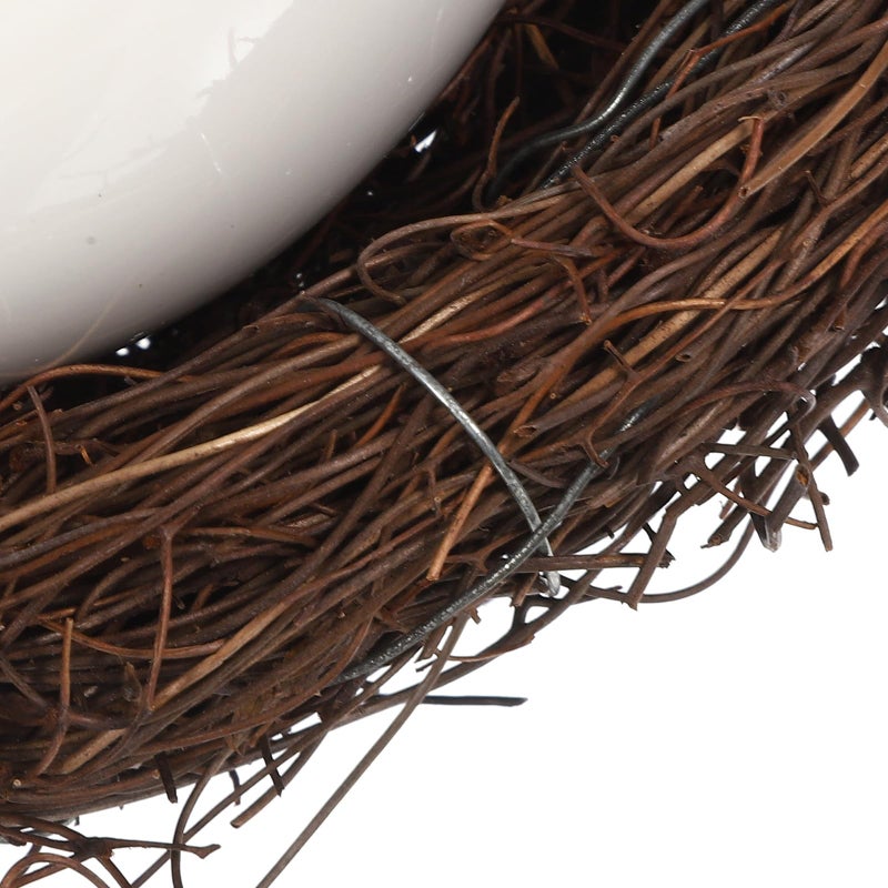Medium White Ceramic Egg Shell Dessert Bowl with Stand for Home Kitchen and Restaurant Serving - Image 4