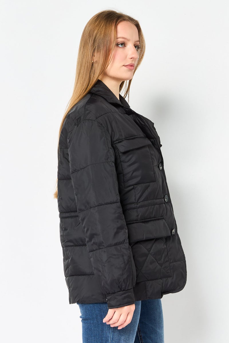 Andrew Marc Women Quilted Puffer Jacket, Black - Image 4