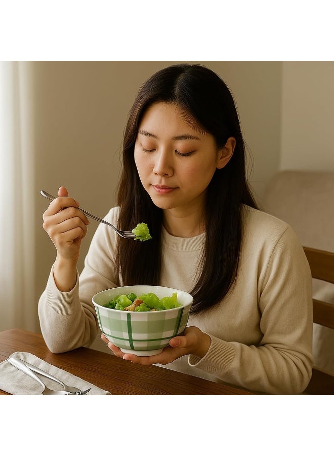 BS طقم 4 وعاء سيراميك صغير مزخرف بطباعة نزهة B&S - Image 5