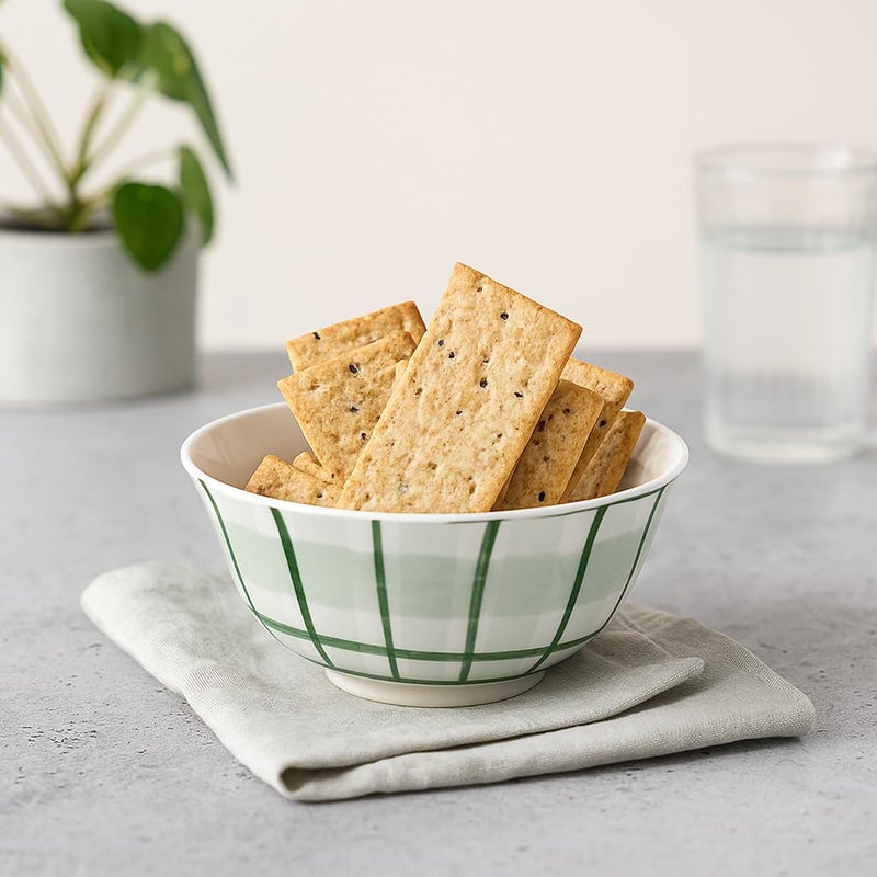 BS طقم 4 وعاء سيراميك صغير مزخرف بطباعة نزهة B&S - Image 2