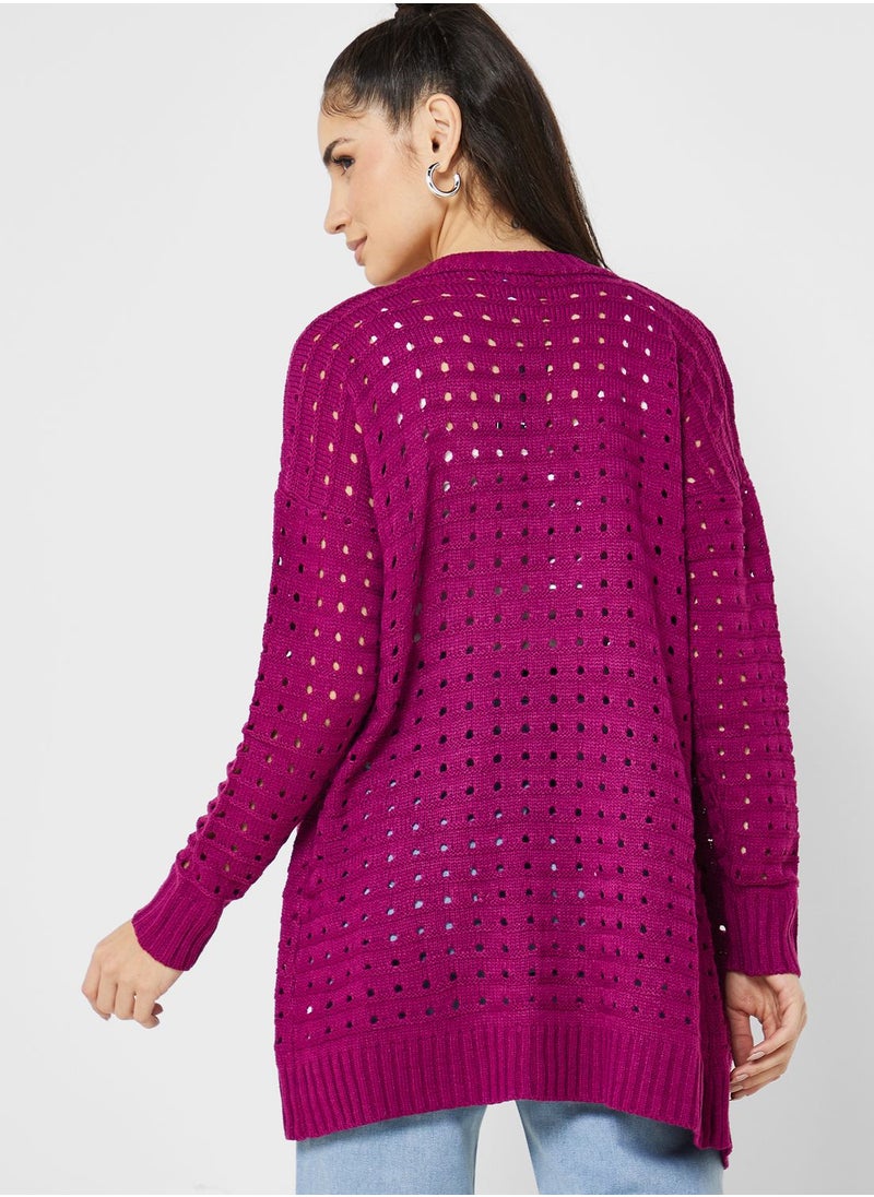 Ginger - Patterned Longline Cardigan - Image 1