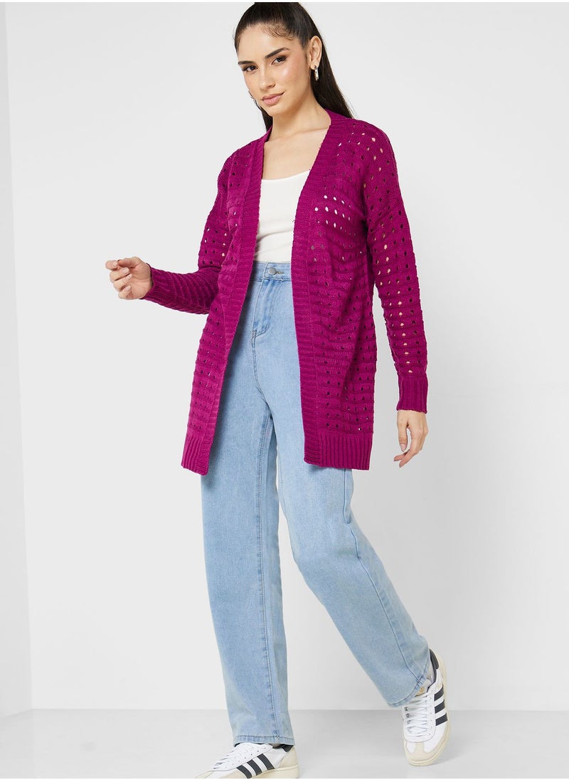 Ginger - Patterned Longline Cardigan - Image 1