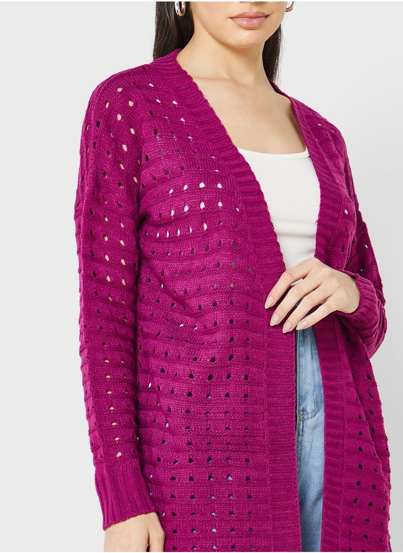 Ginger - Patterned Longline Cardigan - Image 1